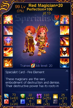 Nostale Dragonveil +20 Red Magian Sp Card