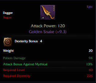 Galia - Golden Snake +9.3 (Dex4)