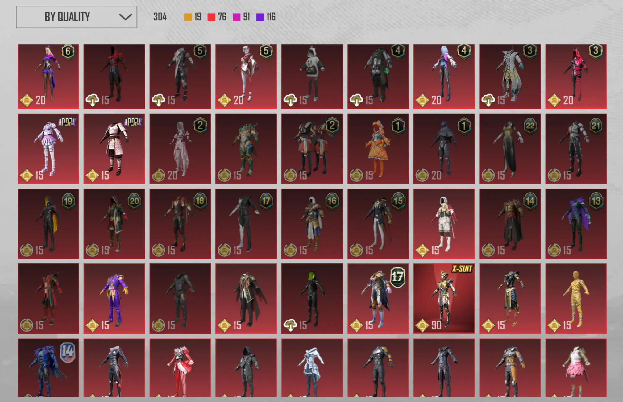 🔥 92 Collection Account | 600 Mythic Fashion | Golden Pharaoh X-Suit Max | Blood Raven X-Suit Lv6 | 11 X-Suits